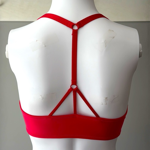 Victorias Secret Front Clasp Multi-Strap Racer-Back Red Push-Up Bra -34DD - Picture 4 of 9